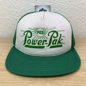 Vintage Pico Power Pak Snapback Trucker Hat Snapback Cap Green Car Guy